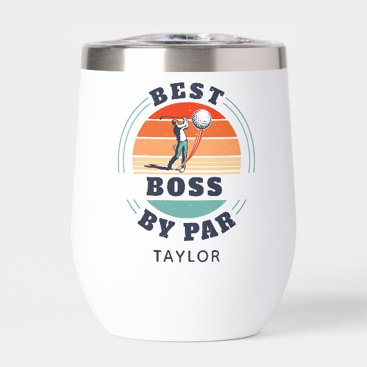 Meilleur Boss Par Par Custom Retro Golf Employeur (Avant)