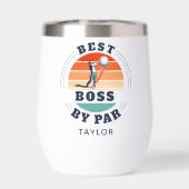 Meilleur Boss Par Par Custom Retro Golf Employeur (Arrière)