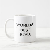 Meilleur Boss Plain Mug du monde (Gauche)