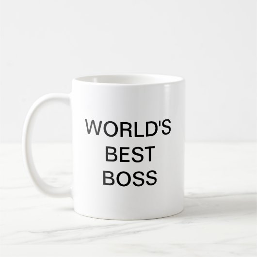Meilleur Boss Plain Mug du monde (Gauche)