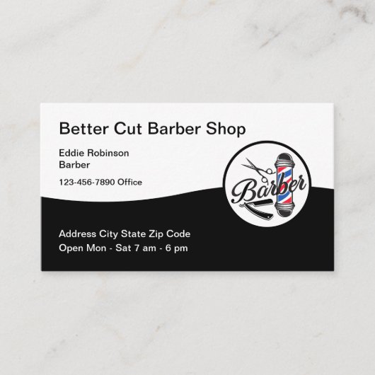Meilleur budget Barber Shop Cartes de visite (Devant)