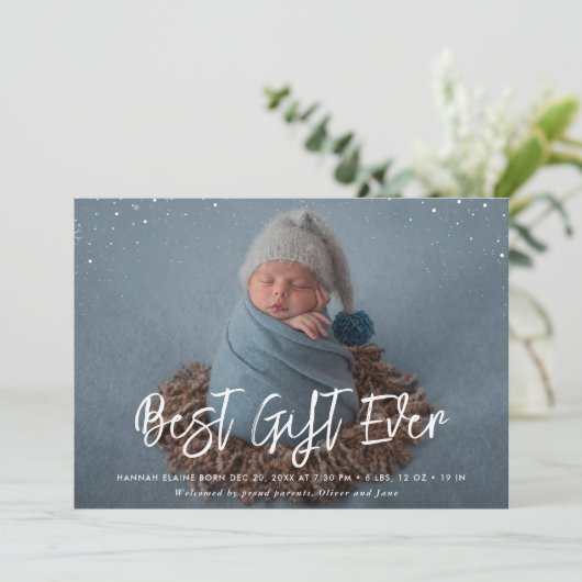 meilleur cadeau brosse script vacances faire-part  (Debout devant)