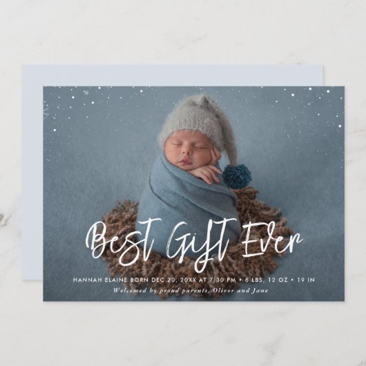 meilleur cadeau brosse script vacances faire-part (Devant / Derrière)