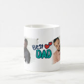 Meilleur cadeau de Fête des pères papa Mug avec ph (Centre)