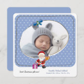 Meilleur cadeau de Noël Faire-part de naissance ph (Devant / Derrière)