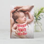 Meilleur cadeau Ever Holiday 2 Faire-part de naiss (Debout devant)