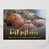 Meilleur cadeau Ever Nouvelle photo bébé Carte de (Recto)