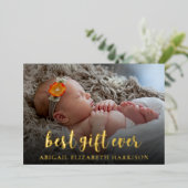 Meilleur cadeau Ever Nouvelle photo bébé Carte de (Debout devant)