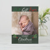 Meilleur cadeau Jamais Chalkboard photo Carte de N (Debout devant)