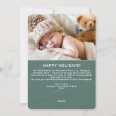 Meilleur cadeau photo Green Holiday Faire-part de  (Dos)