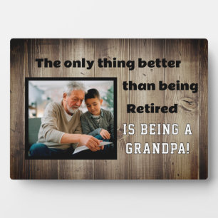 Meilleur Cadeau ! Plaque Photo de Grand-Père Retra