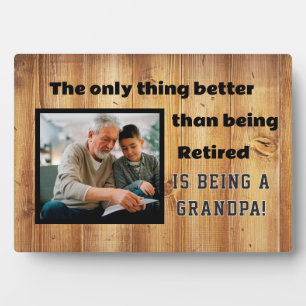 Meilleur Cadeau ! Plaque Photo de Grand-Père Retra
