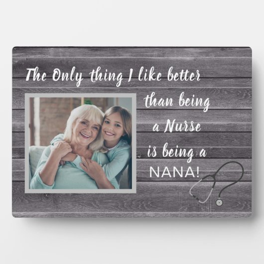 Meilleur cadeau ! Plaque photo Nurse-Nana (Devant)