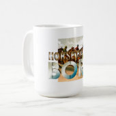 Meilleur Café Course de Chevaux Né Mug (Devant gauche)