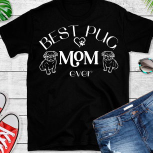 Meilleur Carlin Maman Coeur Chien Paw T-Shirt