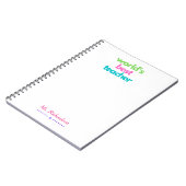 Meilleur Carnet Spiral Enseignant au monde (Côté gauche)