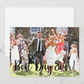 Meilleur Carte de remerciements Mariage moderne po (Devant / Derrière)