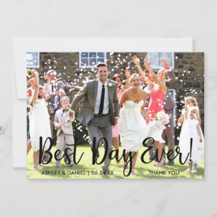 Meilleur Carte de remerciements Mariage moderne po
