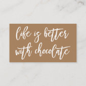 Meilleur Carte de visite à thème au chocolat (Dos)