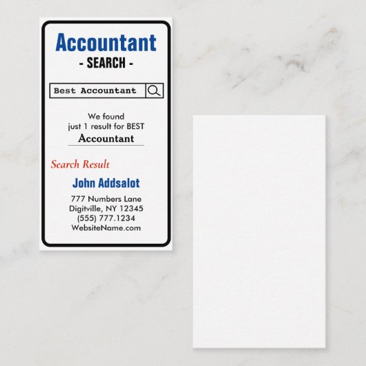 Meilleur Carte de visite comptable (Devant / Derrière)