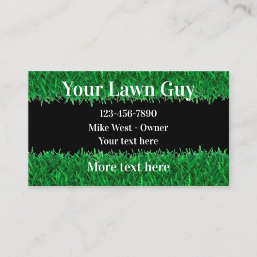 Meilleur Carte de visite de service de pelouse bud (Devant)