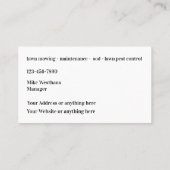 Meilleur Carte de visite local de pelouse (Dos)