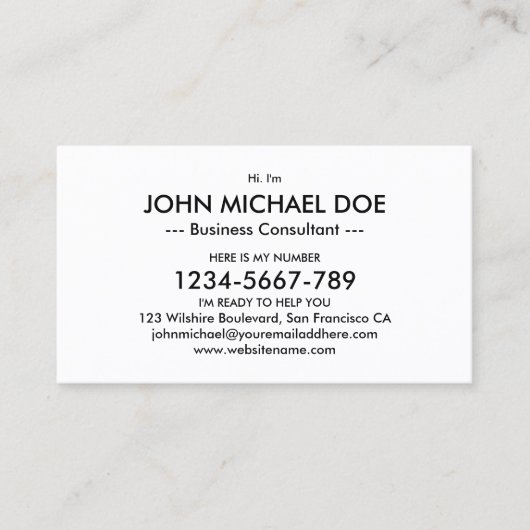 Meilleur Carte de visite professionnel (Devant)