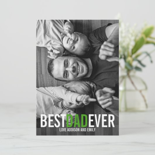 Meilleur Carte photo de Fêtes des pères papa Ever (Debout devant)