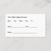 Meilleur Cartes de visite de rendez-vous dentaire  (Dos)