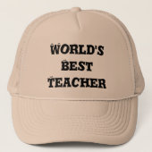 Meilleur casquette enseignant du monde (Devant)