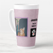 Meilleur Cat Maman jamais | Nom/Photos Mug en latt (Angle gauche)