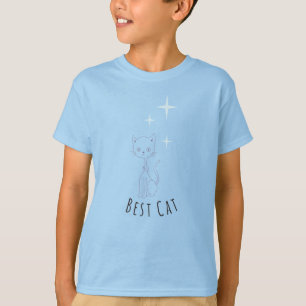 Meilleur Chat Cute Minimaliste Enfants T-shirt