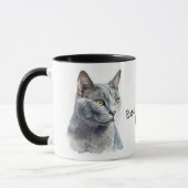 Meilleur chat gris maman jamais Mug (Gauche)