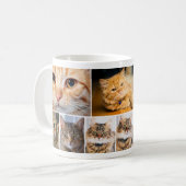 Meilleur Chat Maman 7 Photo Collage Mug (Devant gauche)