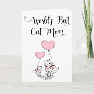 Meilleur Chat Maman Carte de voeux Fête des Mères