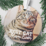 Meilleur Chat Maman Ever Moderne Personnalisé Phot<br><div class="desc">Ce design simple et classique est composé de typographie serif et d'ajouter une photo personnalisée</div>