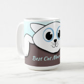 Meilleur chat maman Jamais café Mug (Devant gauche)
