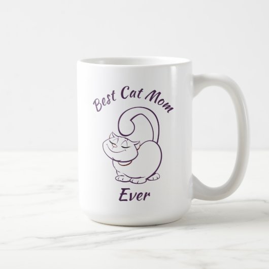 Meilleur chat maman Jamais café Mug (Droite)