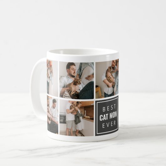 Meilleur chat maman Jamais café Mug (Devant gauche)