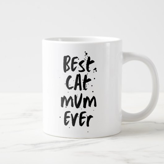 Meilleur chat Maman Jamais Moderne Simple Mug tend (Droite)