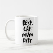 Meilleur chat Maman Jamais Moderne Simple Mug tend (Gauche)