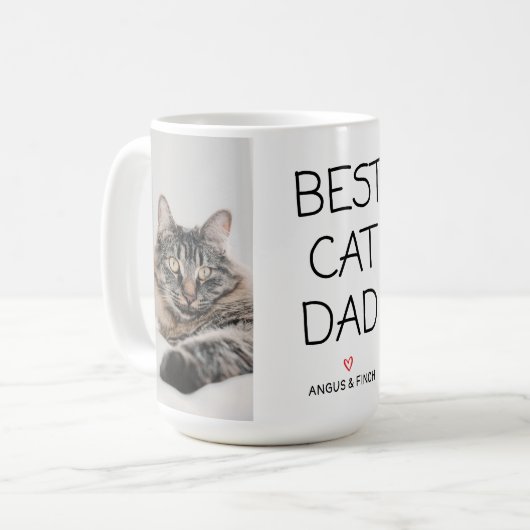 Meilleur chat Papa Café Mug (Devant gauche)