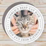 Meilleur Chat Papa Classique Photo Simple<br><div class="desc">Ce design simple et classique est composé de typographie serif et d'ajouter une photo personnalisée.</div>
