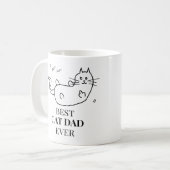 Meilleur Chat Papa Jamais Café Mug (Devant gauche)