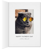 Meilleur Chat Papa Jamais Chat Noir Visage Carte F (Intérieur (Droit))
