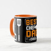 Meilleur chef et papa Jamais Café Mug (Devant gauche)