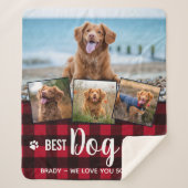 Meilleur Chien Jamais Red Buffalo Plaid Photo Coll (Devant)