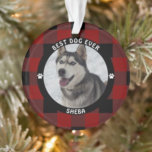 MEILLEUR CHIEN JAMAIS Rouge Plaid Personnalisé (Arbre)