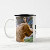 Meilleur Chien Papa Dons Une Mug À Café À Deux Ton (Gauche)