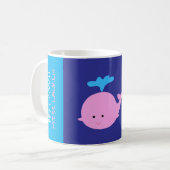 Meilleur Coach Mug avec nom, Mignonne Whale Coffee (Devant gauche)
